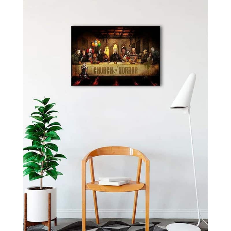 Church of Horror by Big Chris Movie Horror Characters Art Poster - 24 x 36 Inch