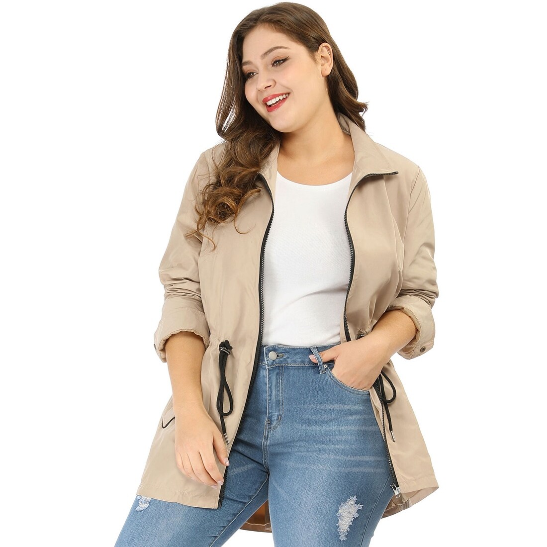 womens plus size lightweight jackets
