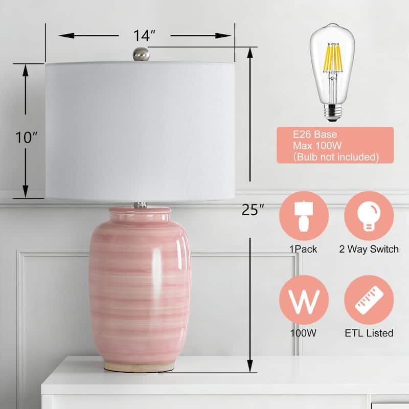 Maxax 25" Ceramic Table Lamp