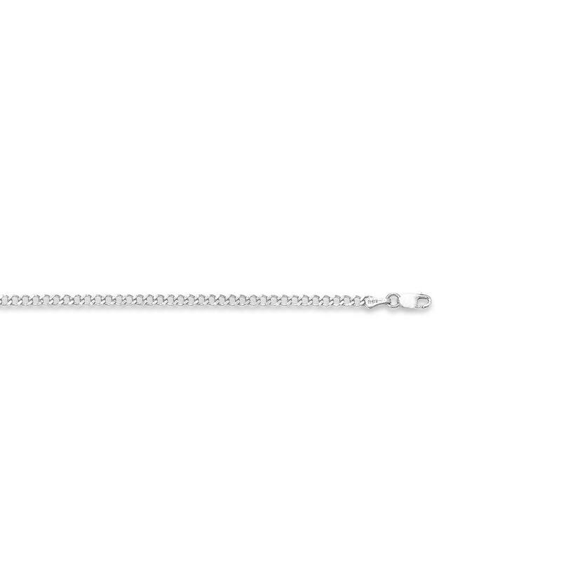 Curata 14k White Gold 10" 2.6mm Curb Chain Anklet