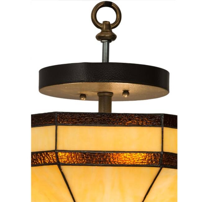 Meyda Tiffany 182677 Topridge 3 Light 14" Wide Semi-Flush Ceiling