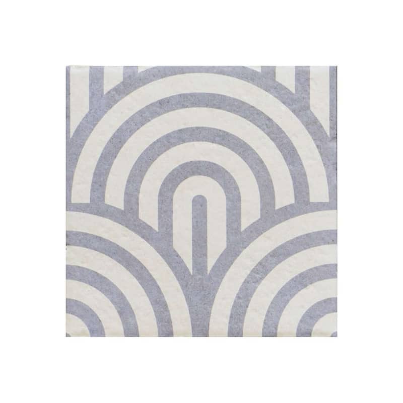 Verity Waves 8x8 Matte Porcelain Encaustic Tile - Floor, Wall, Backsplash