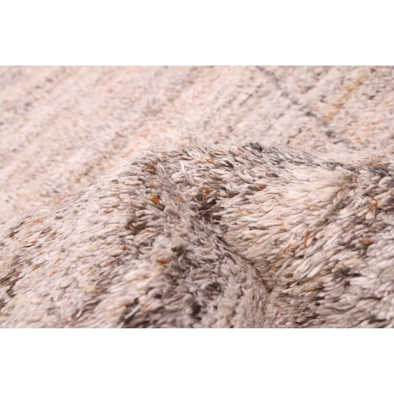 ECARPETGALLERY Hand-knotted Tangier Grey Wool Rug - 5'0 x 8'3