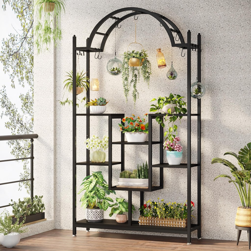 5-tier Arched Plant Stand Indoor Plant Shelf for Garden