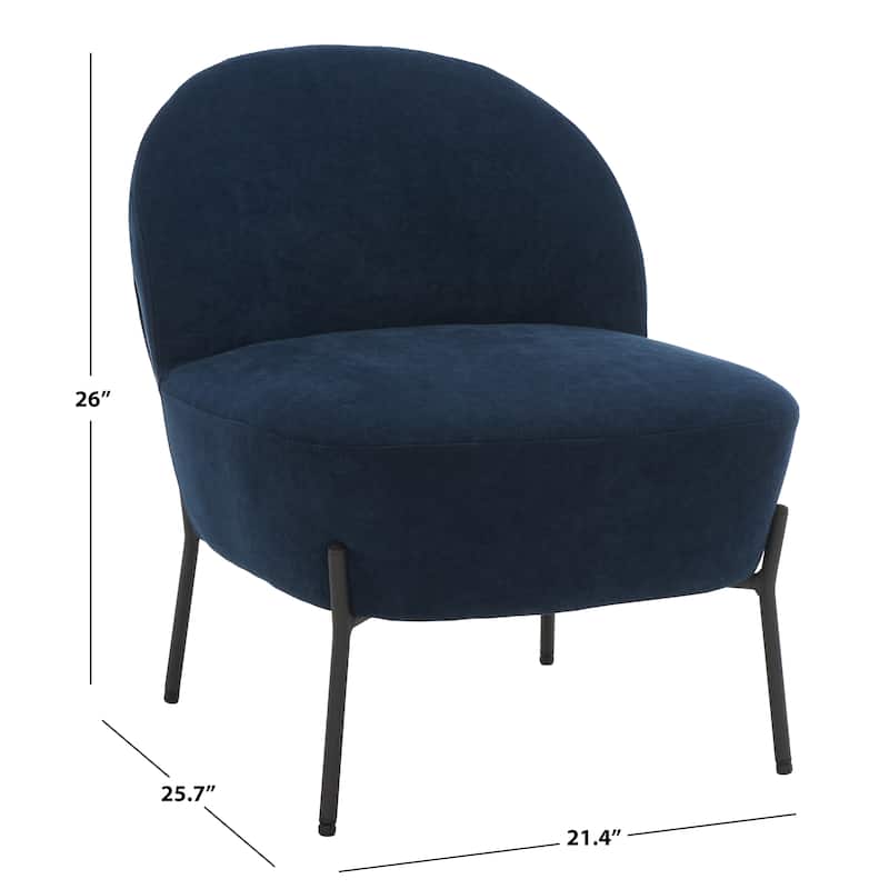 SAFAVIEH Geena Petite Velvet Slipper Chair - 21 In. W x 26 In. D x 26 In. H - 21Wx26Dx26H
