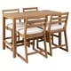 preview thumbnail 20 of 29, Rustic Patio Bar Set, 5-Piece Outdoor Furniture with Ergonomic Chairs and Solid Wood Tabletop