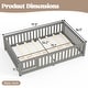preview thumbnail 38 of 159, Wood Floor Bed with Safety Guardrails and Door