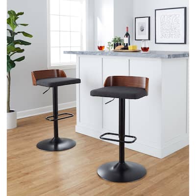 Carson Carrington Marstrand Adjustable Bar Stool with Rounded Rectangle Footrest (Set of 2)