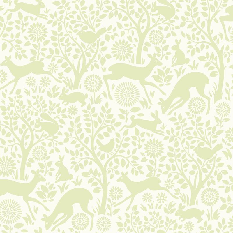 Animals Robertson Anahi Light Pink Forest Fauna 33' L X 20.5 W Wallpaper Roll