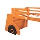 preview thumbnail 9 of 7, Safety Guaranteed Pine Wood+MDF Twin Size Forklift Car-Shaped Loft Bed with Storage Shelves.