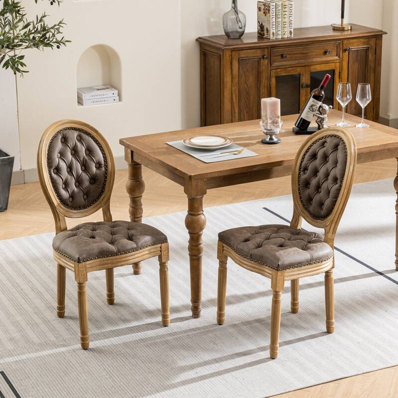 French Dining Chair with Nailhead Trim Set of 6
