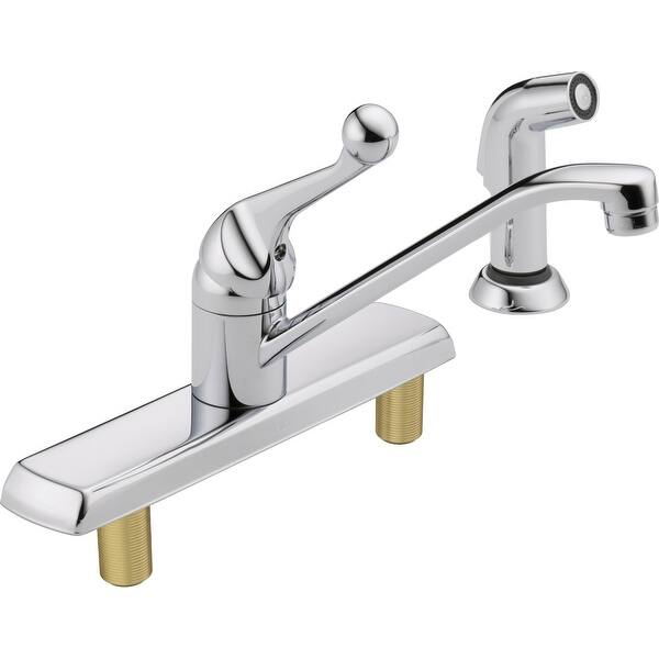 Shop Delta 420 Classic Kitchen Faucet With Side Spray Chrome Overstock 16322459