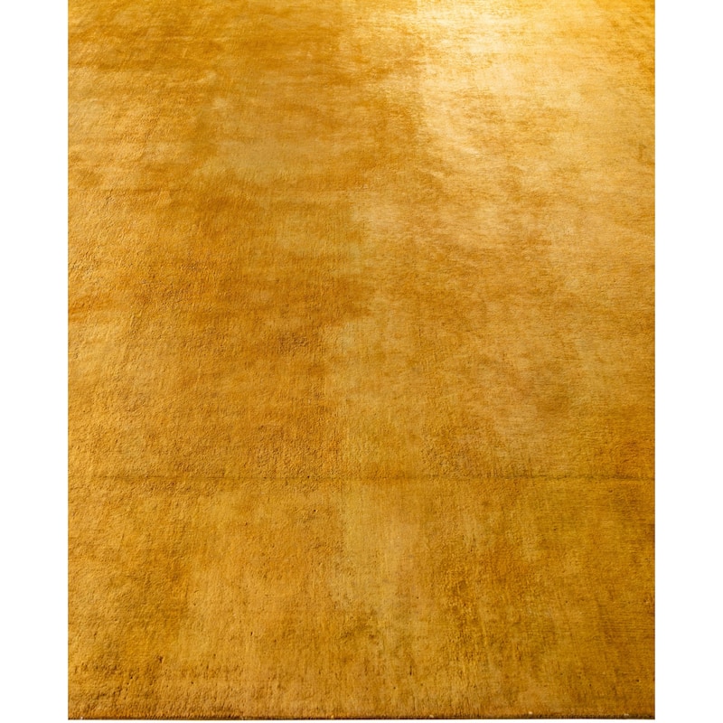 Overdyed One-of-a-Kind Hand-Knotted Area Rug - Gold - 10' 0" x 13' 8"