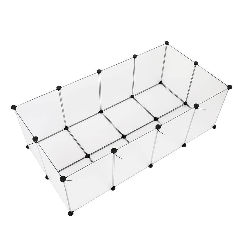 Pet Playpen,Fence Cage with Bottom for Small,White Bed Bath & Beyond 33457442