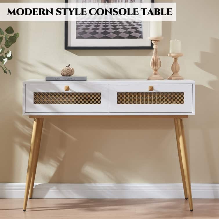 41.9'' Wood 2-Drawer Entryway Console Table