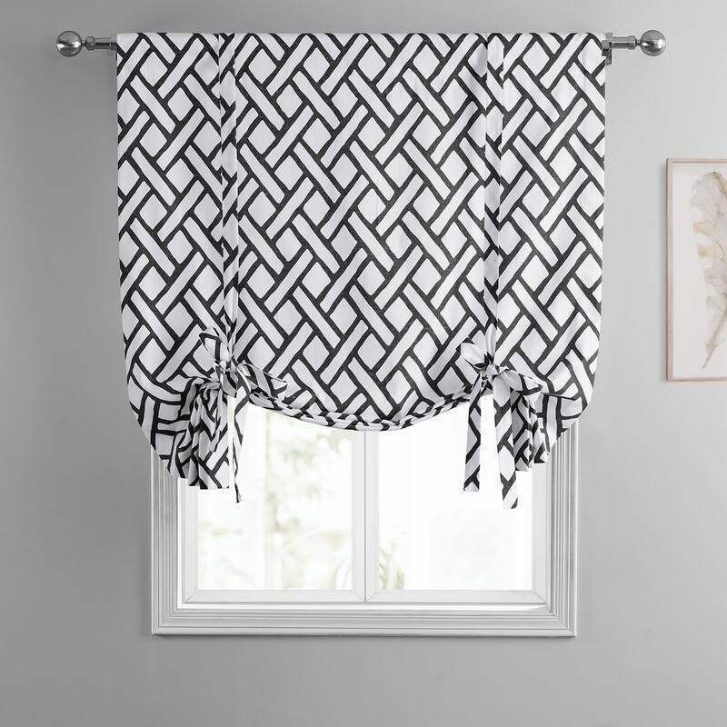 Exclusive Fabrics Garden Path Printed Cotton Tie-Up Window Shade (1 Panel)