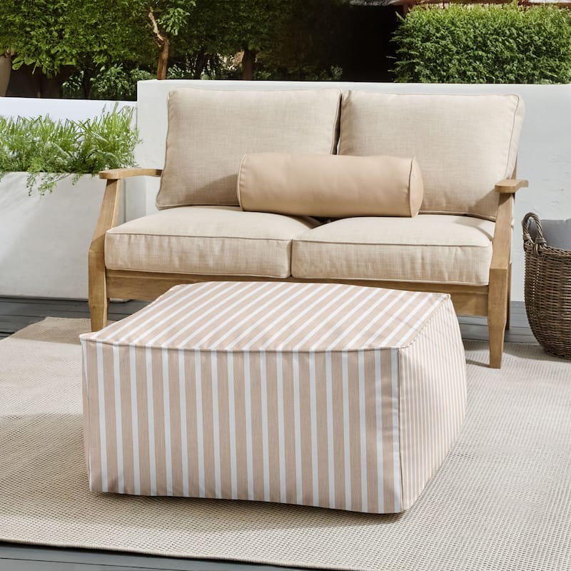 Sorra Home Sunbrella Outdoor Corded Bean Pouf