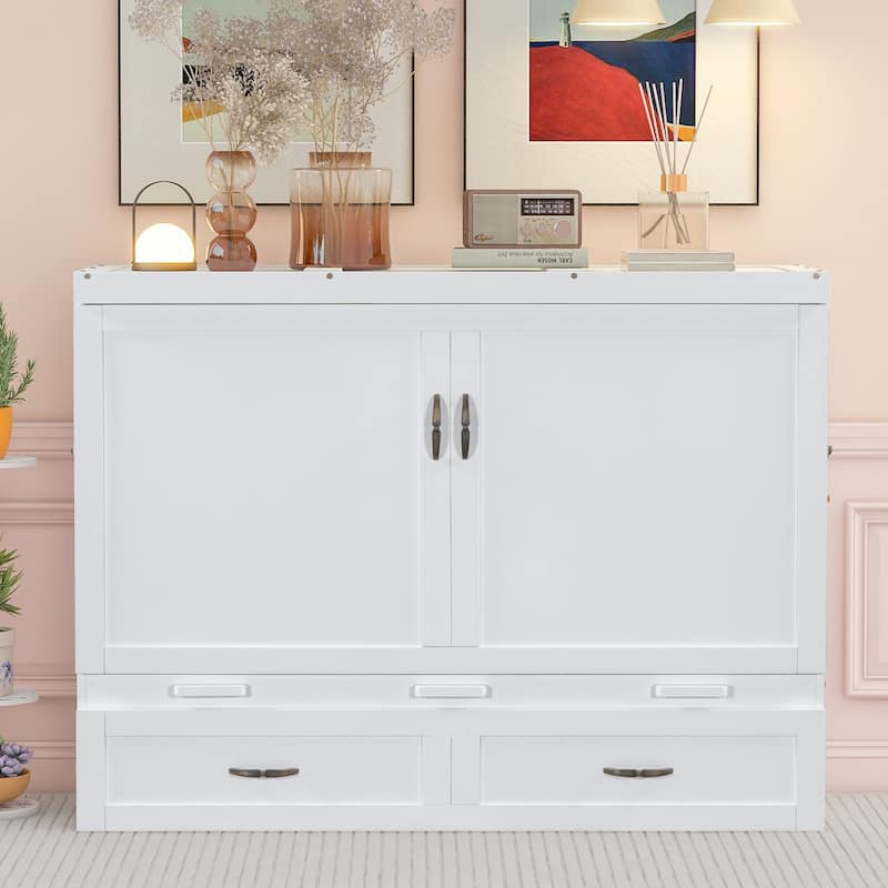 Space-Saving Murphy Bed with USB Ports and Large Drawers