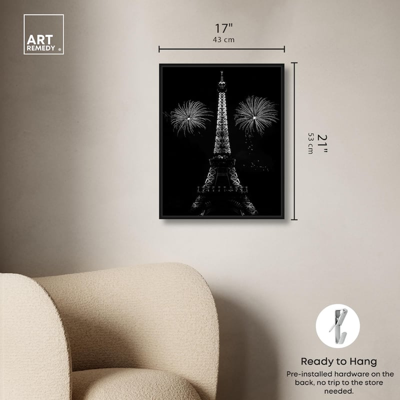 Fireworks Over Paris Canvas by Art Remedy