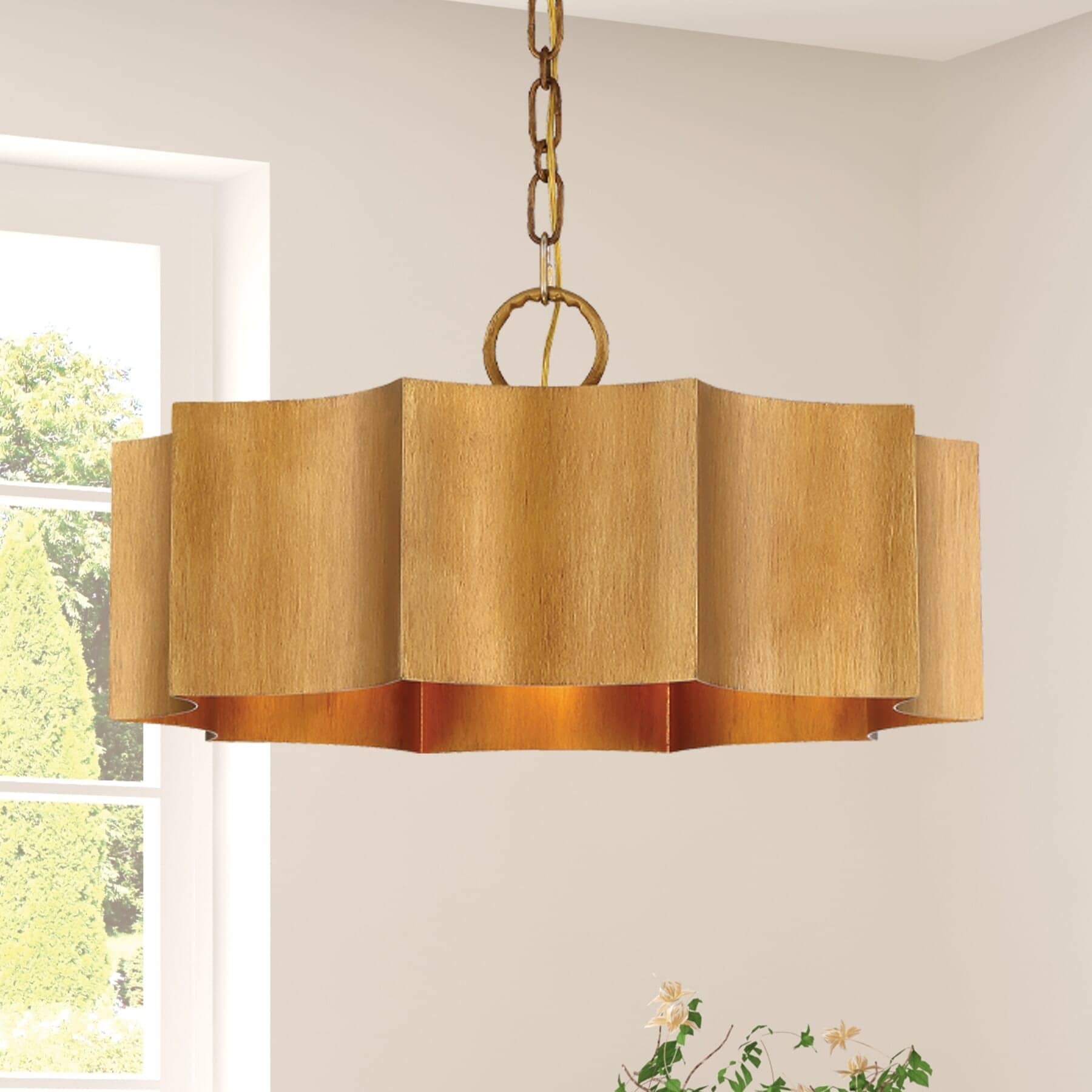 Shelby 3-Light Pendant in Gold Patina