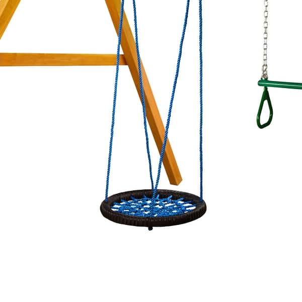 slide 2 of 14, Gorilla Playsets Round Orbit Swing with Nylon Ropes