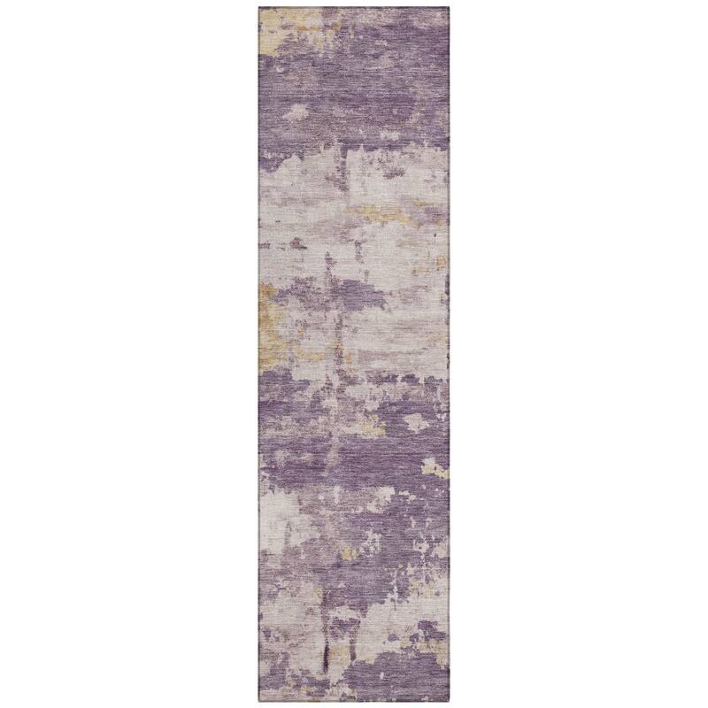 Machine Washable Indoor/ Outdoor Crouppen Modern Chantille Rug