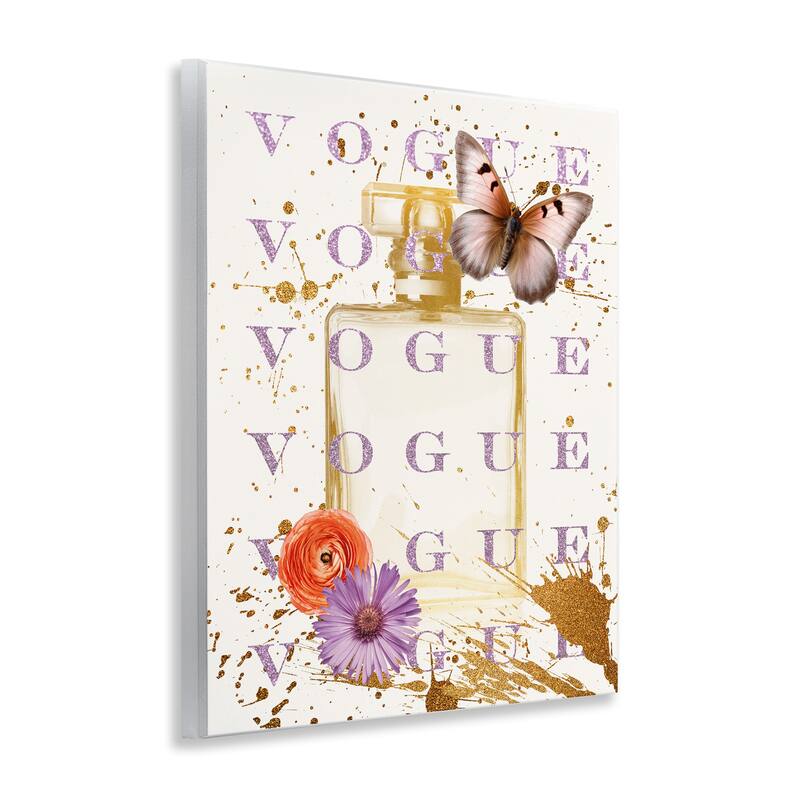 Stupell Butterfly & Floral Perfume Wall Plaque Art Design By Susan Arnot