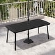 preview thumbnail 27 of 67, Pellebant Patio Dining Table Rectangular Aluminum Outdoor Table Black - 70.9 inches