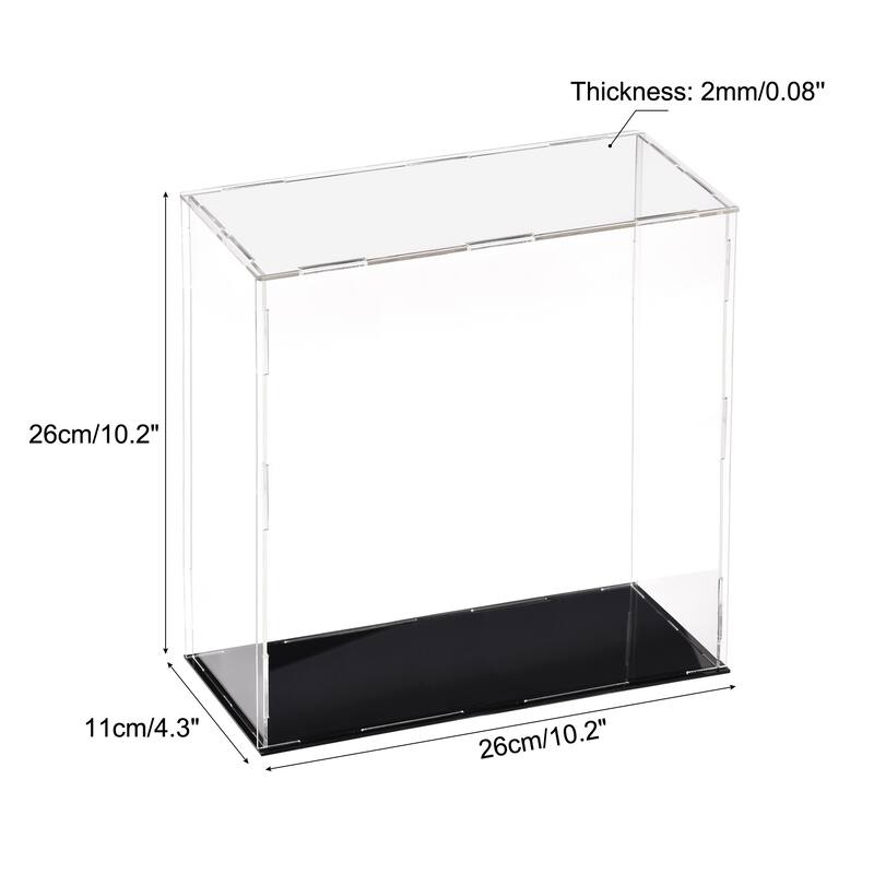 Acrylic Display Case Box Dustproof Protection Showcase Collectibles - 9.8x3.9x9.8inch