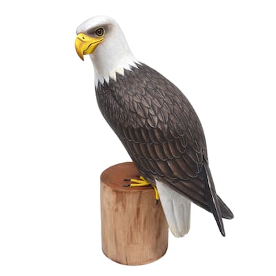 Novica Handmade Iconic Bald Eagle Wood Sculpture