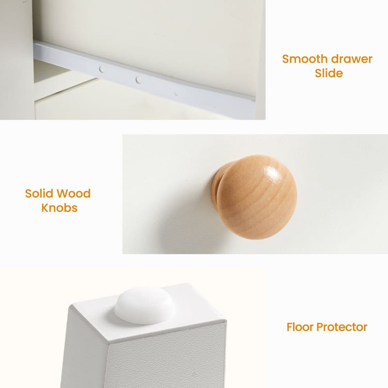 5 Drawer Dressser with Solid Wood Knobs