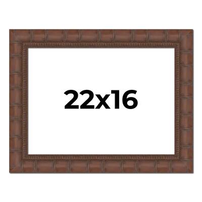 22x16 Frame Pewter Solid Wood Picture Frame Width 1.625 Inches | Interior Frame Depth 0.6875 Inches