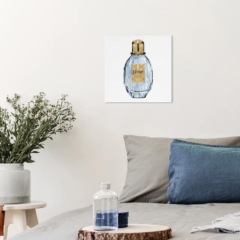 Wynwood Studio Canvas Fashion and Glam Gold Perfume III Gold and Metallic Gold Glam Wall Art Canvas Print - 12 x 12