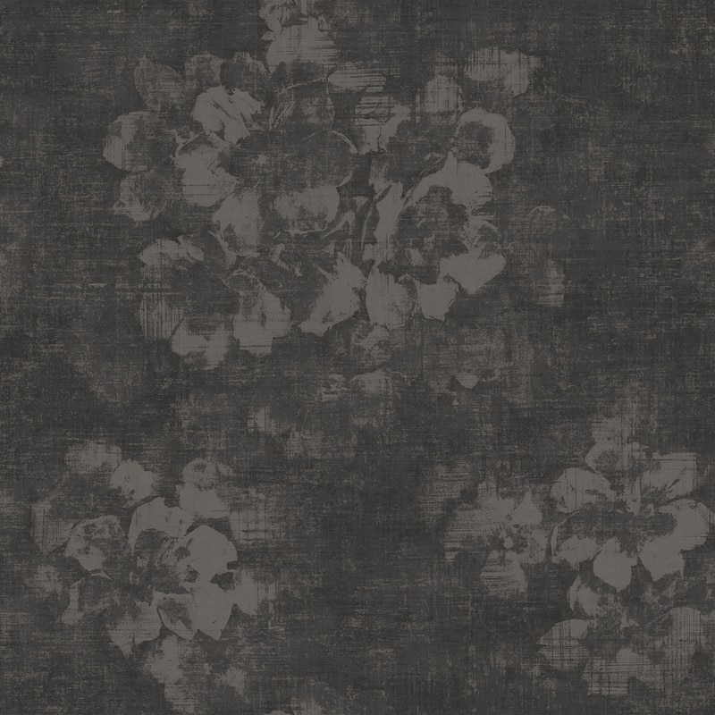 Galerie Wallcoverings Atmosphere Mystic Floral Non-woven Matte Wallpaper Roll - 33 feet x 21 inches - Charcoal