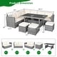 preview thumbnail 49 of 66, Costway 7 PCS Patio Rattan Dining Set Sectional Sofa Couch Ottoman - See Details