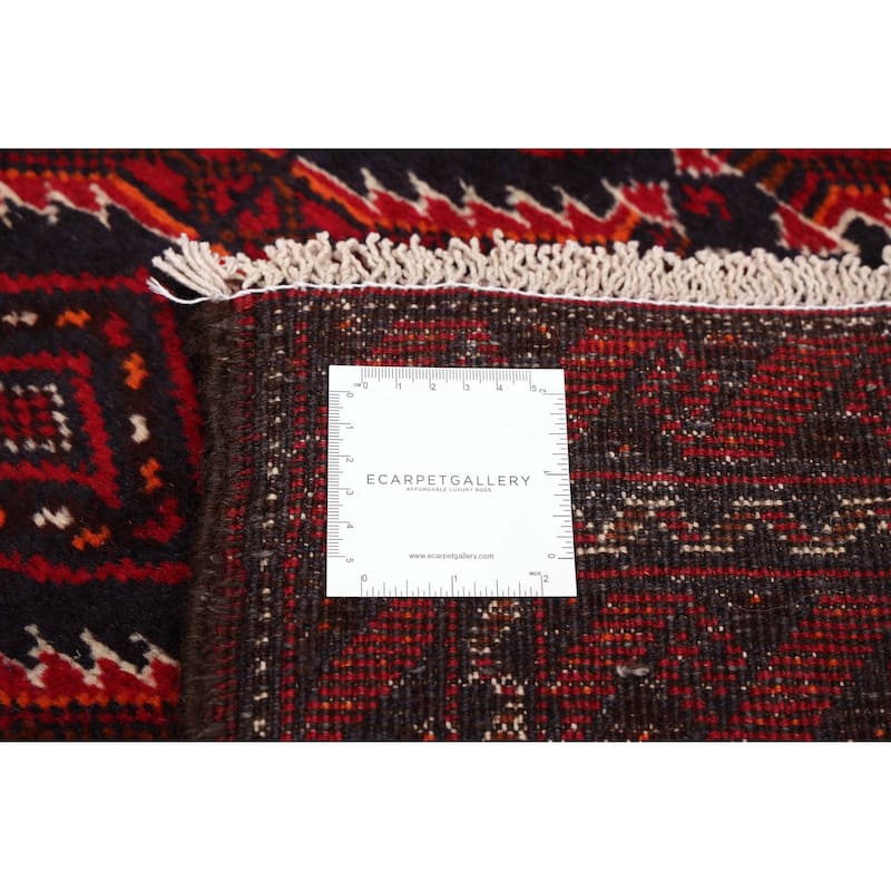 ECARPETGALLERY Hand-knotted Teimani Red Wool Rug - 2'11 x 5'9