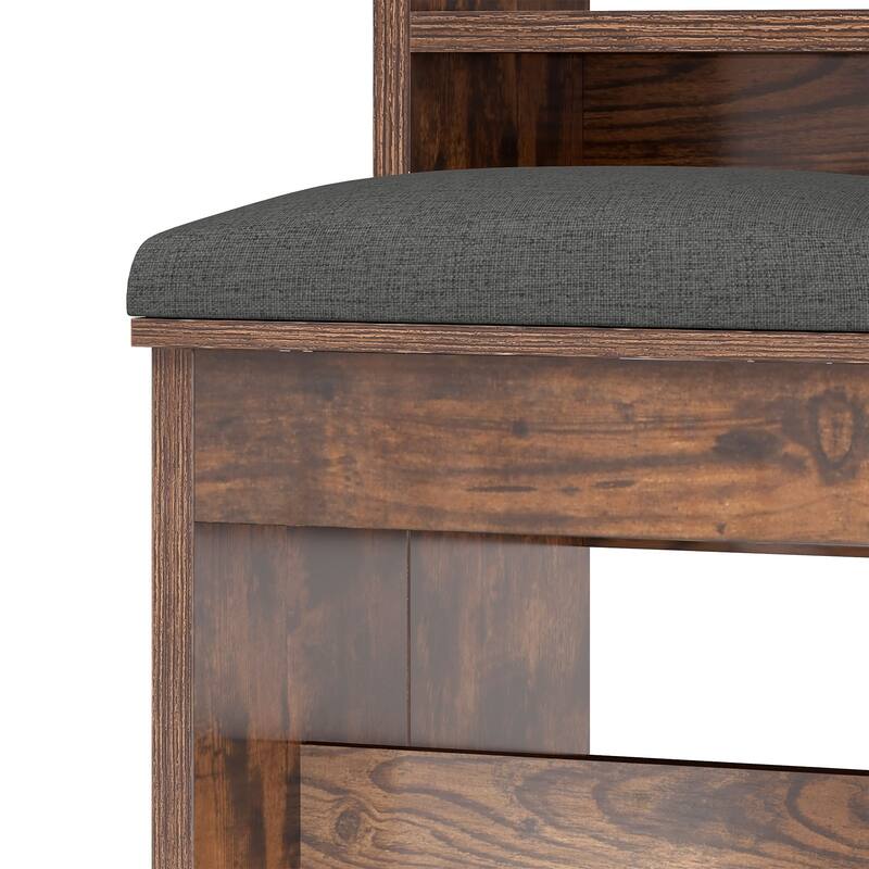 Moasis 8 Tiers Free Standing Shoe Cabinet with Hidden Bench, 70.9'' Tall Shoe Racks with Open Storage & High Boots Cubby