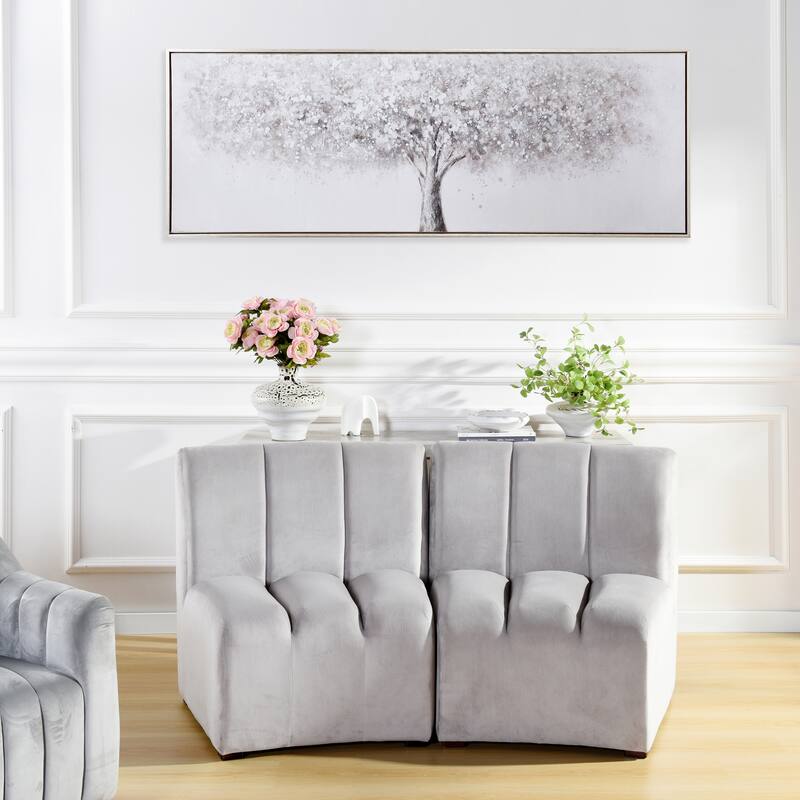 StyleCraft Natural Coverage Hand-Painted Framed Canvas Wall Art - 55" x 20"