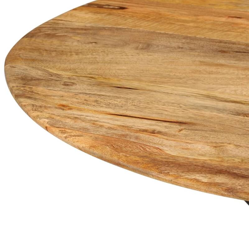vidaXL Dining Table Ø43.3"x30.7" Solid Wood Reclaimed and Steel - Brown