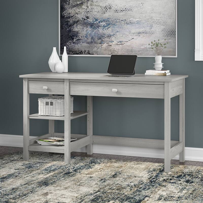 Broadview 54W Computer Desk with Shelves by Bush Furniture