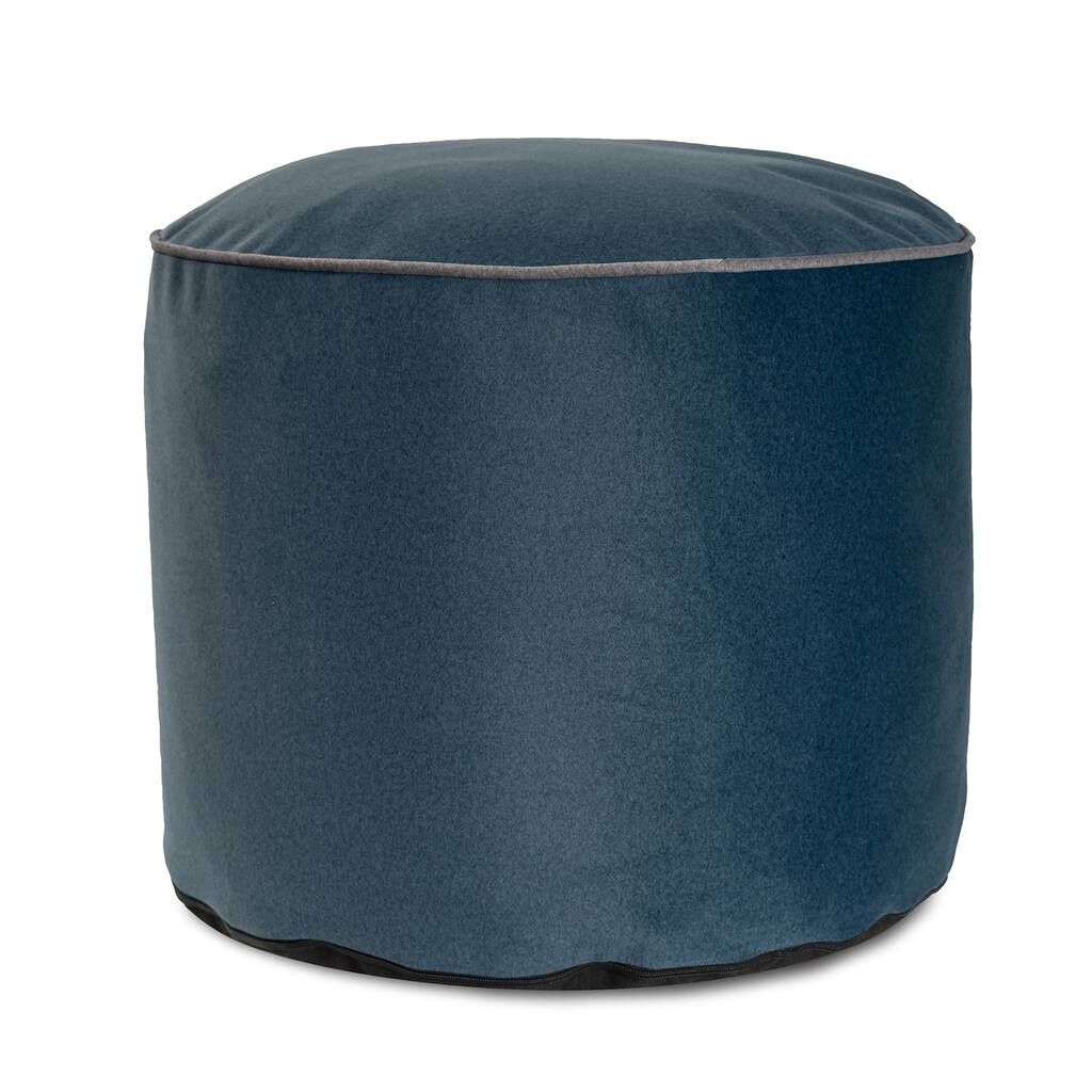 Qiviut Blue Tall Pouf