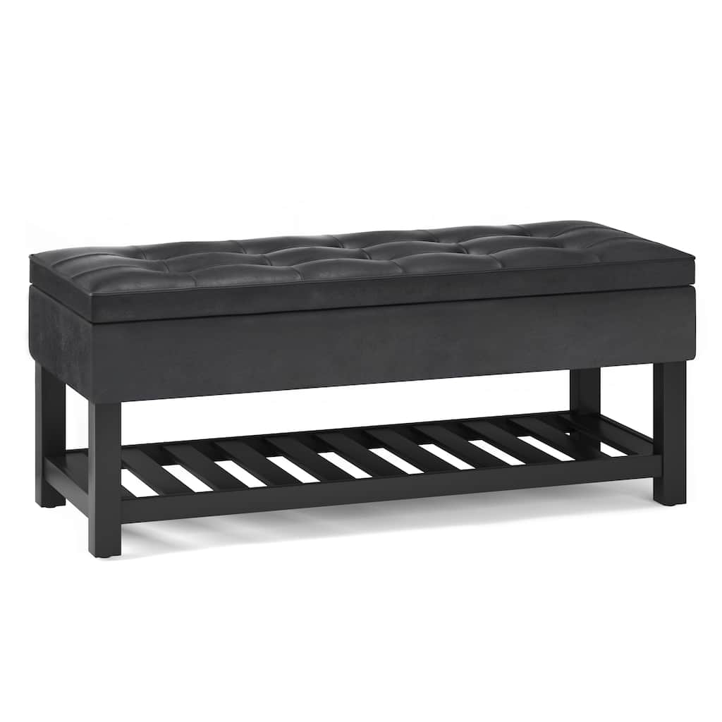 Storage Ottoman Bench with Open Bottom