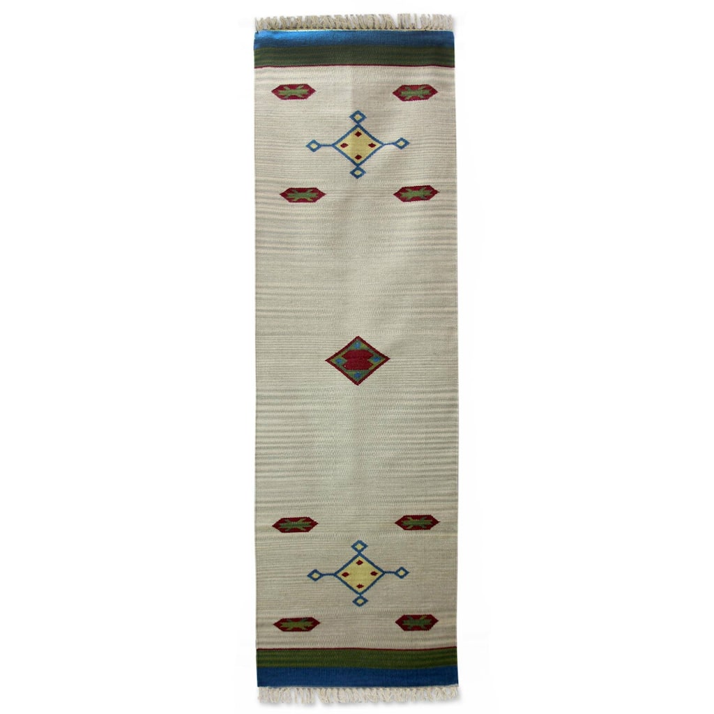 Handmade Kites Wool runner (India ) - Big