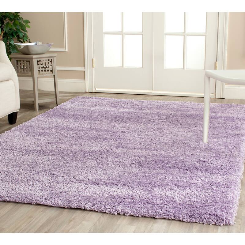 SAFAVIEH California Shag Izat 2-inch Thick Rug - 4' Round - Turquoise