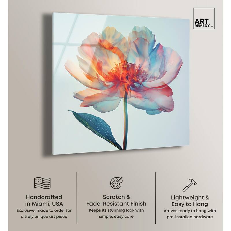 Peony Phases Acrylic by Art Remedy, Ready to Hang
