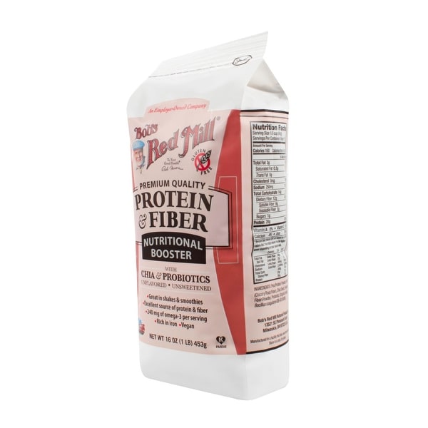 Bob's Red Mill Protein and Fiber Nutritional Booster - 16 oz - Case of 4