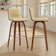 preview thumbnail 73 of 120, Skara Swivel Bar Stool, Upholstered Bar Height Chair with Bentwood Frame