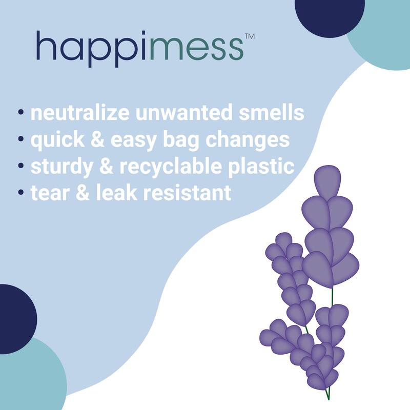 happimess Gallon Scented Drawstring Trash Can Liner, White (60-Count, 3-Packs of 20 Liners)