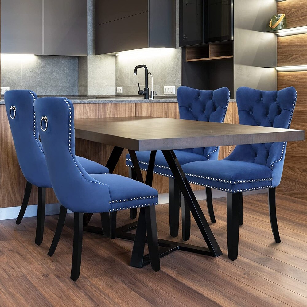 Blue Set of 4 Dining Chairs Bed Bath Beyond