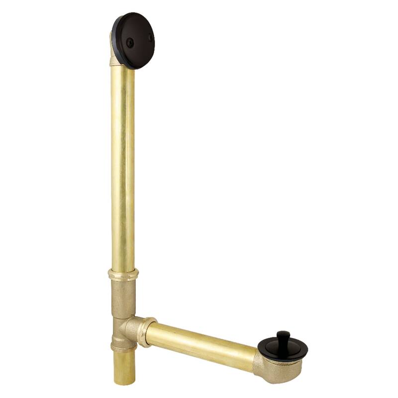 Made To Match 18-Inch Tub Waste and Overflow with Lift & Lock Drain - Matte Black